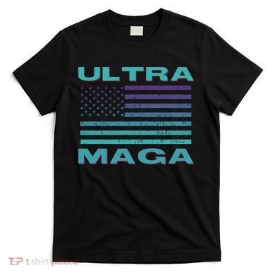 Ultra MAGA Conservative US Flag T-Shirt