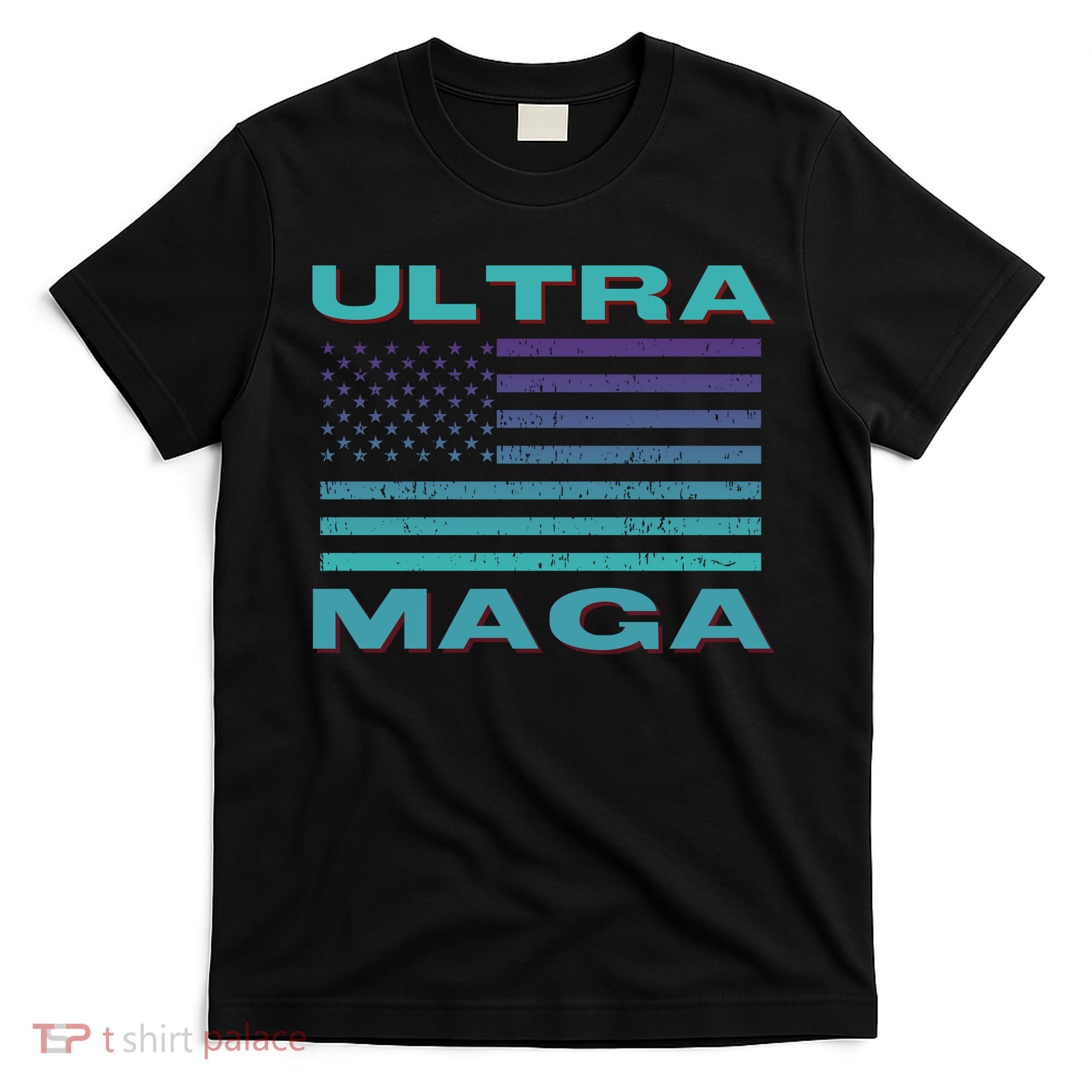Ultra MAGA Conservative US Flag T-Shirt