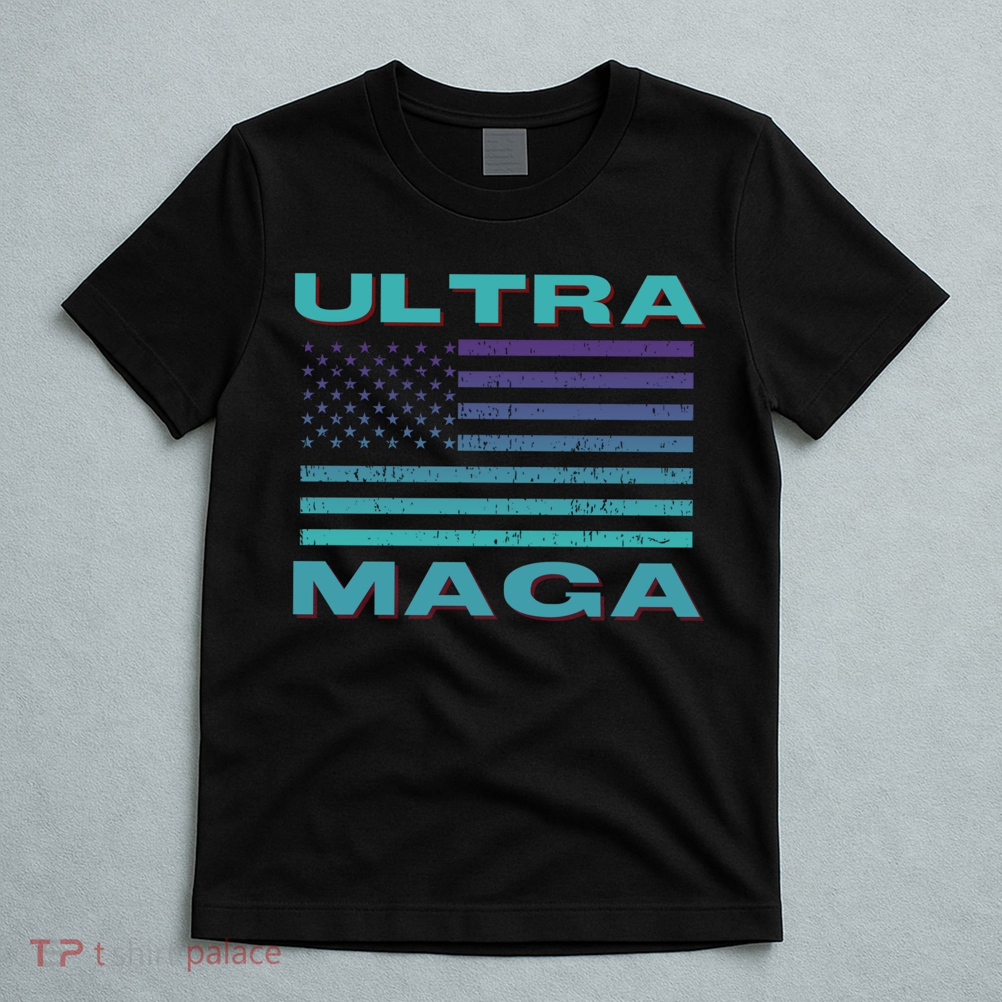 Ultra MAGA Conservative US Flag T-Shirt