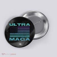 Ultra MAGA Conservative US Flag Button thumb 0