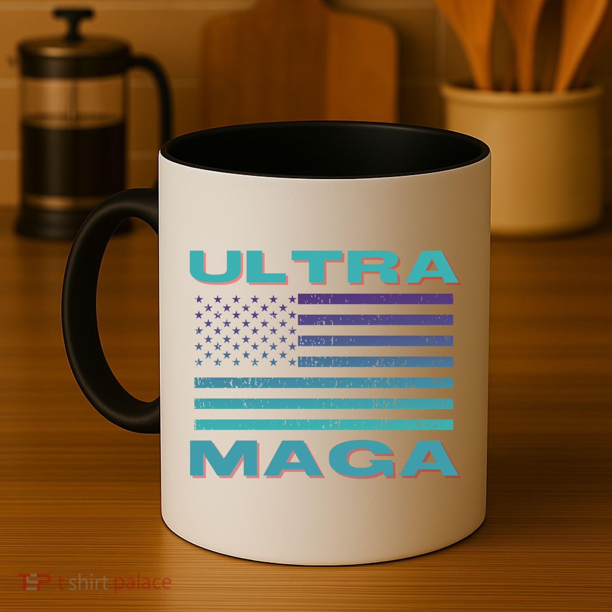 Ultra MAGA Conservative US Flag Coffee Mug