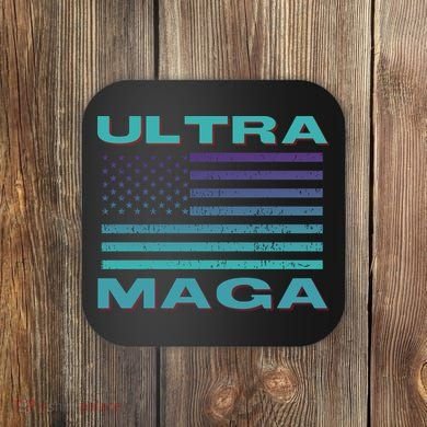 Ultra MAGA Conservative US Flag Coaster