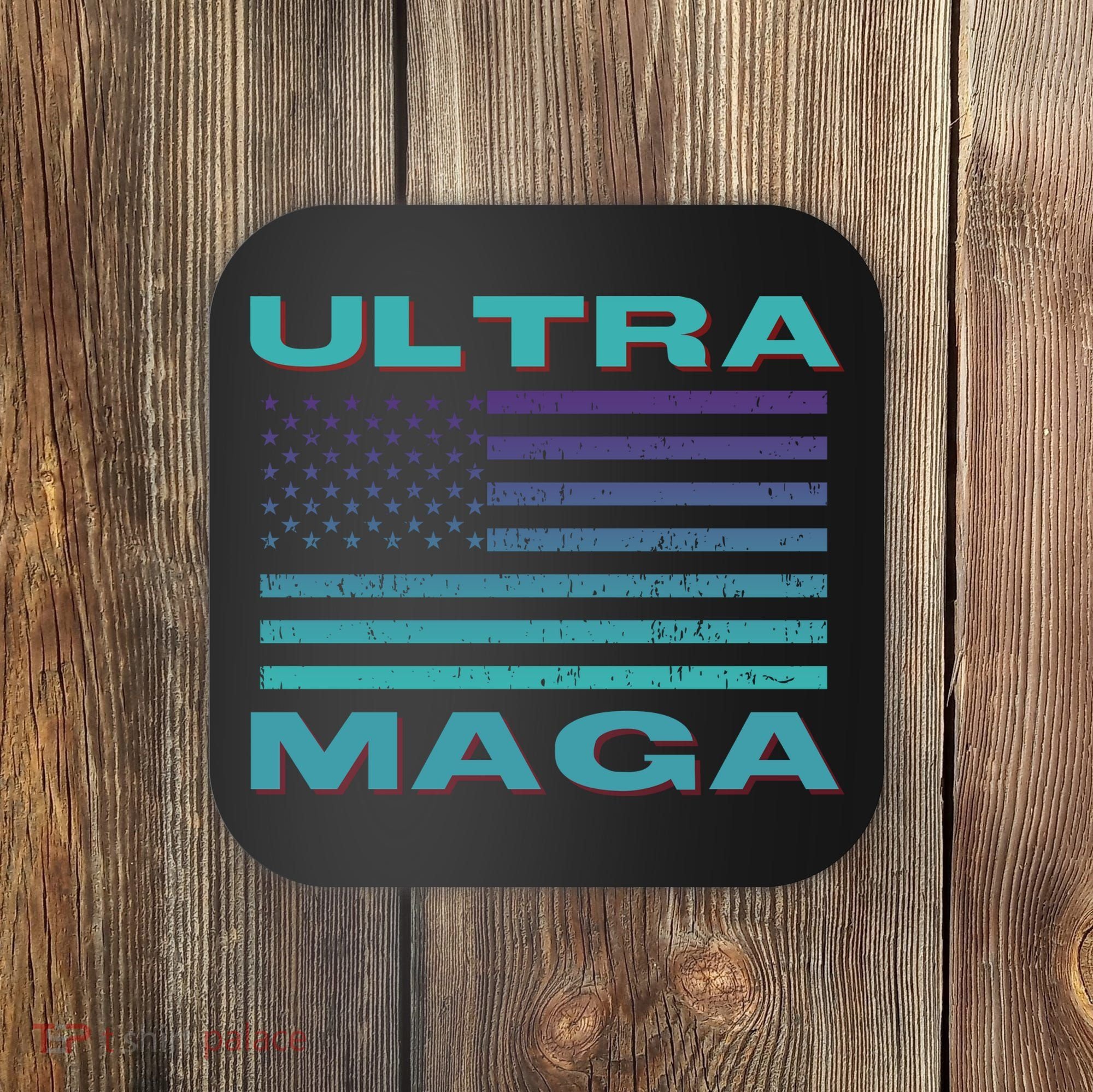 Ultra MAGA Conservative US Flag Coaster