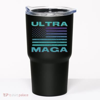 Ultra MAGA Conservative US Flag Tumbler