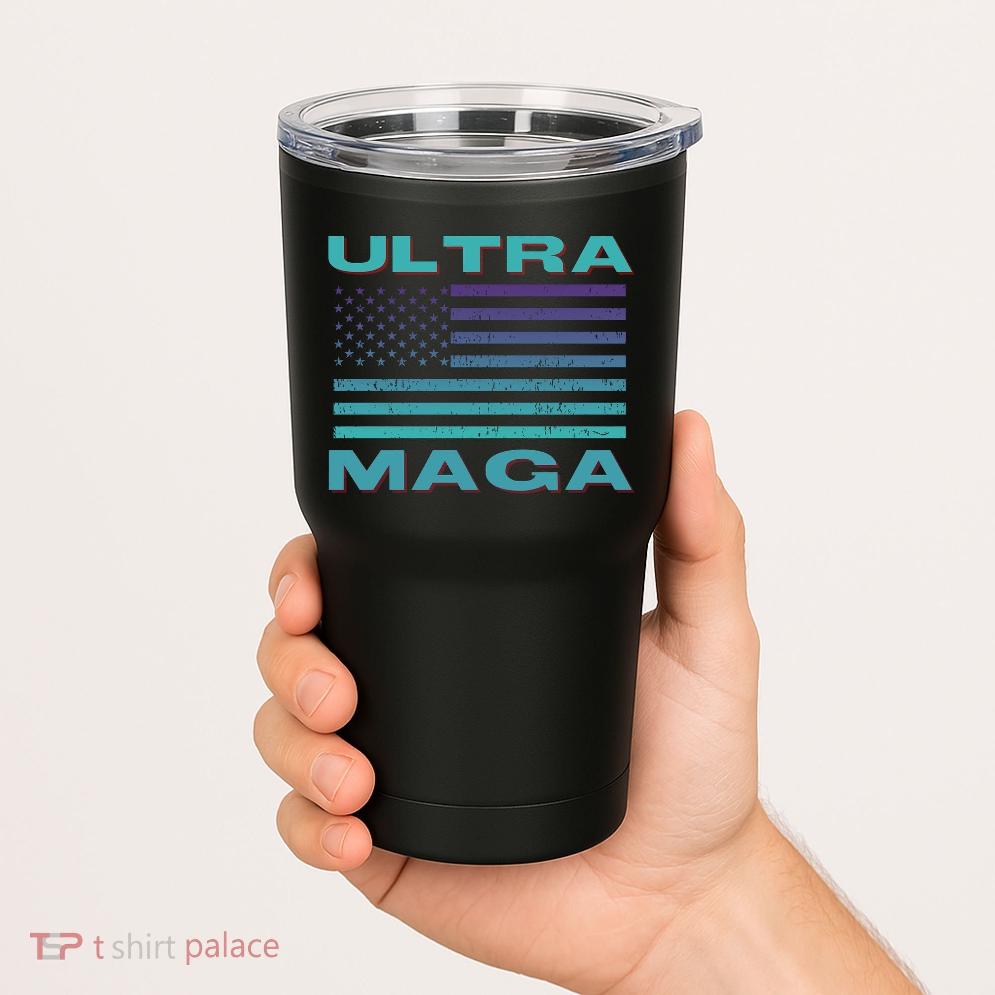 Ultra MAGA Conservative US Flag Tumbler