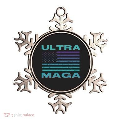 Ultra MAGA Conservative US Flag Ornament