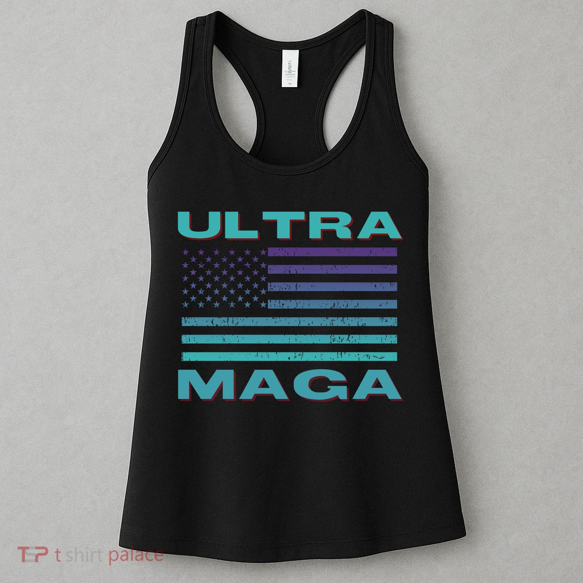 Ultra MAGA Conservative US Flag Women's Tank Top