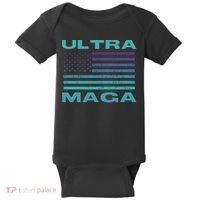 Ultra MAGA Conservative US Flag Baby Bodysuit thumb 0