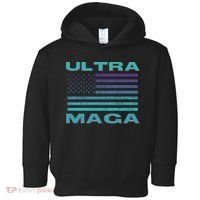 Ultra MAGA Conservative US Flag Toddler Hoodie thumb 0