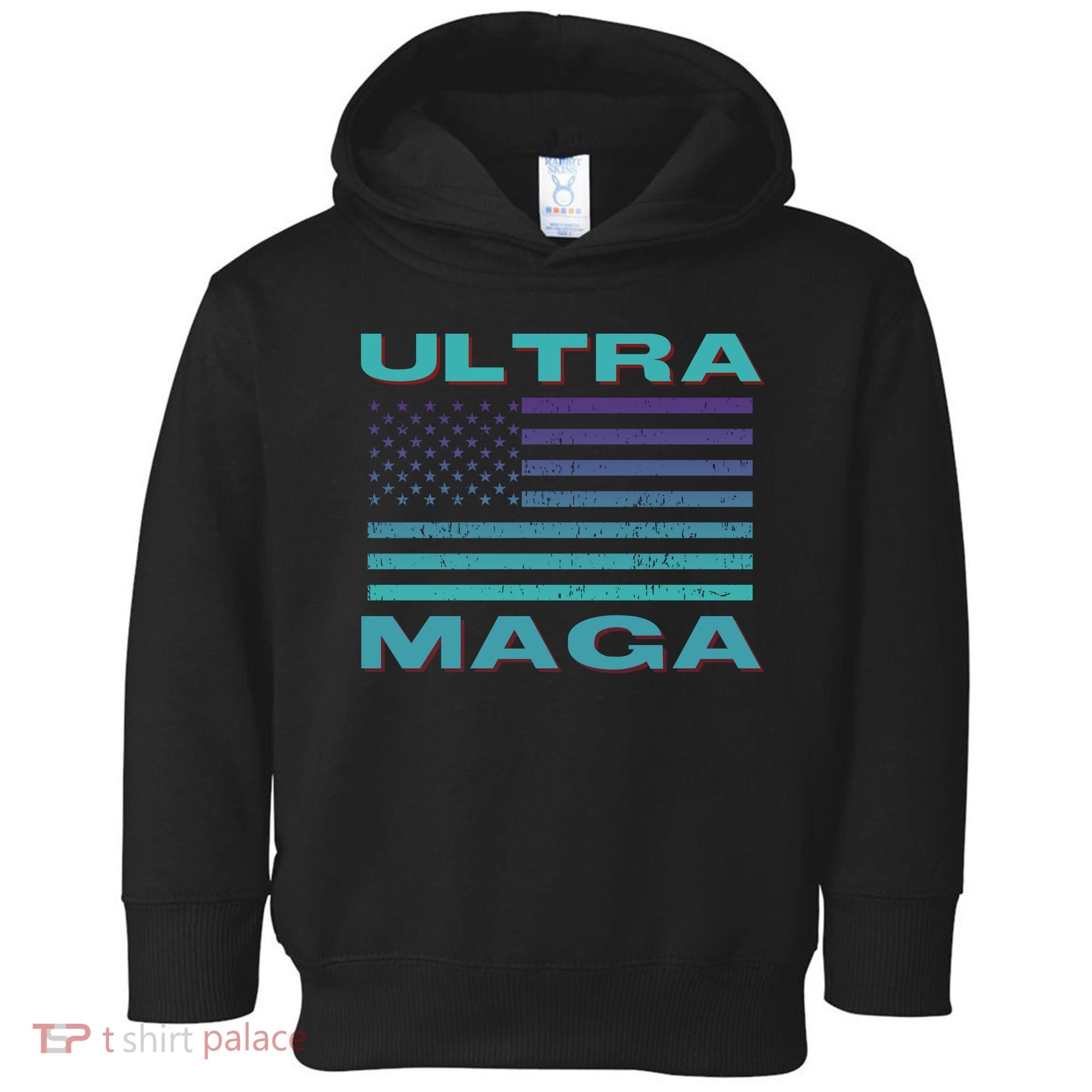 Ultra MAGA Conservative US Flag Toddler Hoodie
