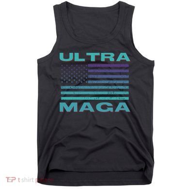 Ultra MAGA Conservative US Flag Tank Top