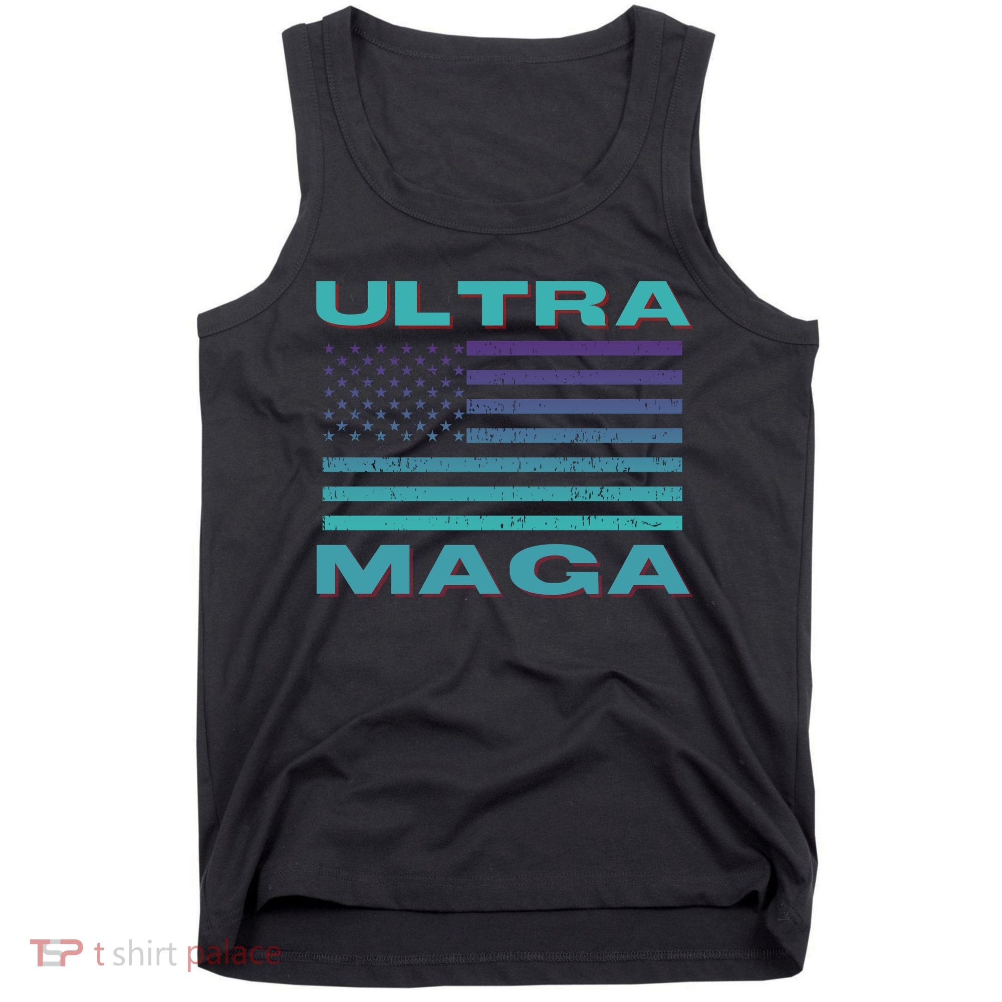 Ultra MAGA Conservative US Flag Tank Top