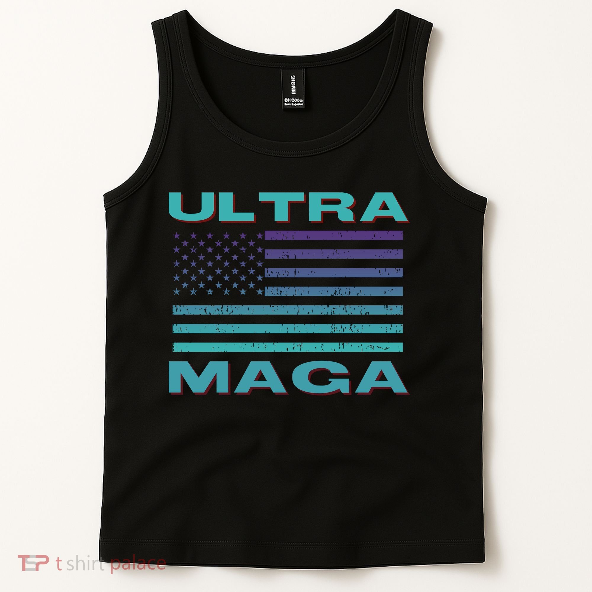 Ultra MAGA Conservative US Flag Tank Top