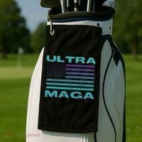 Ultra MAGA Conservative US Flag Golf Towel thumb 2