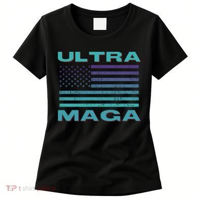 Ultra MAGA Conservative US Flag Women's T-Shirt