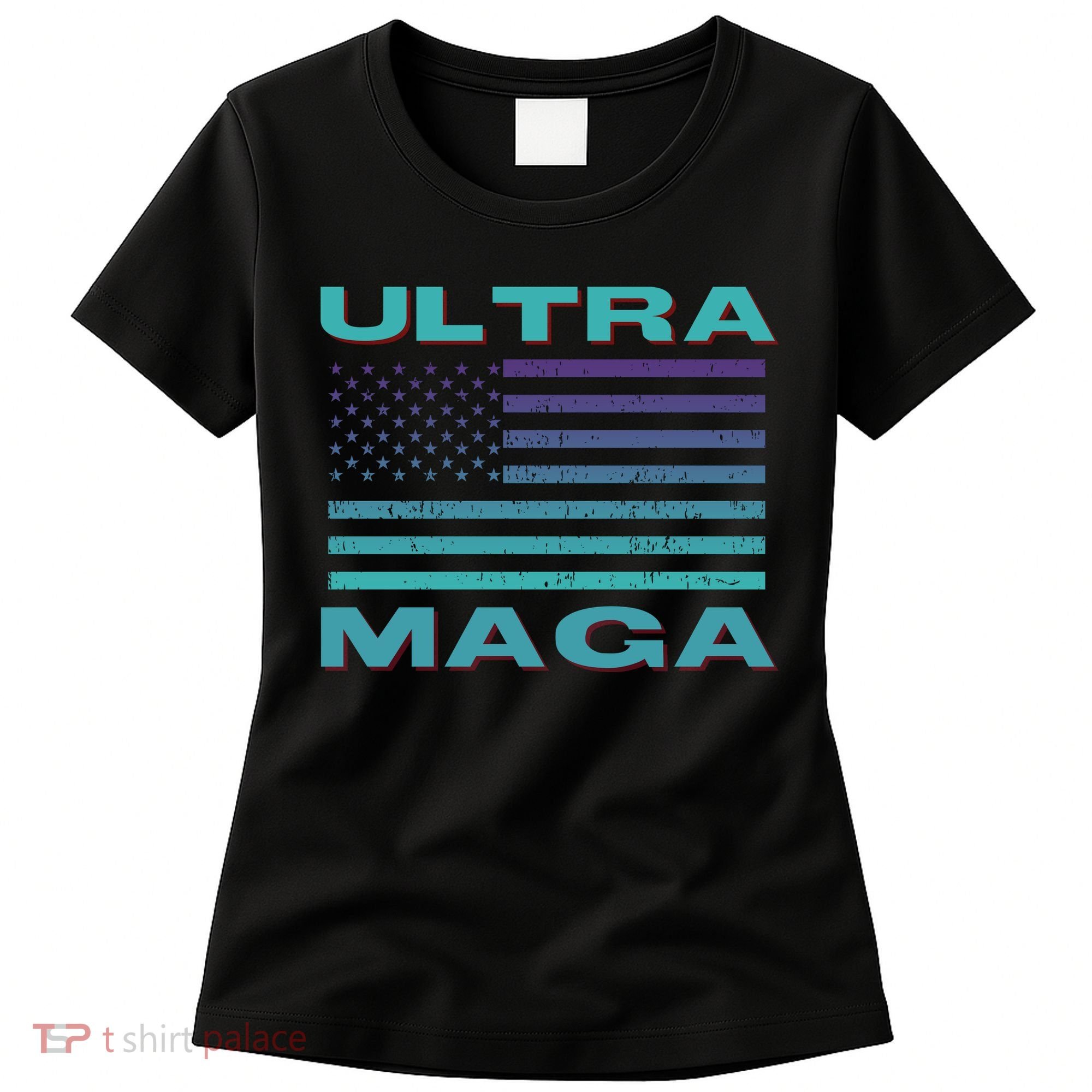 Ultra MAGA Conservative US Flag Women's T-Shirt