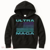 Ultra MAGA Conservative US Flag Kids Hoodie thumb 0