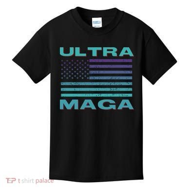 Ultra MAGA Conservative US Flag Kids T-Shirt