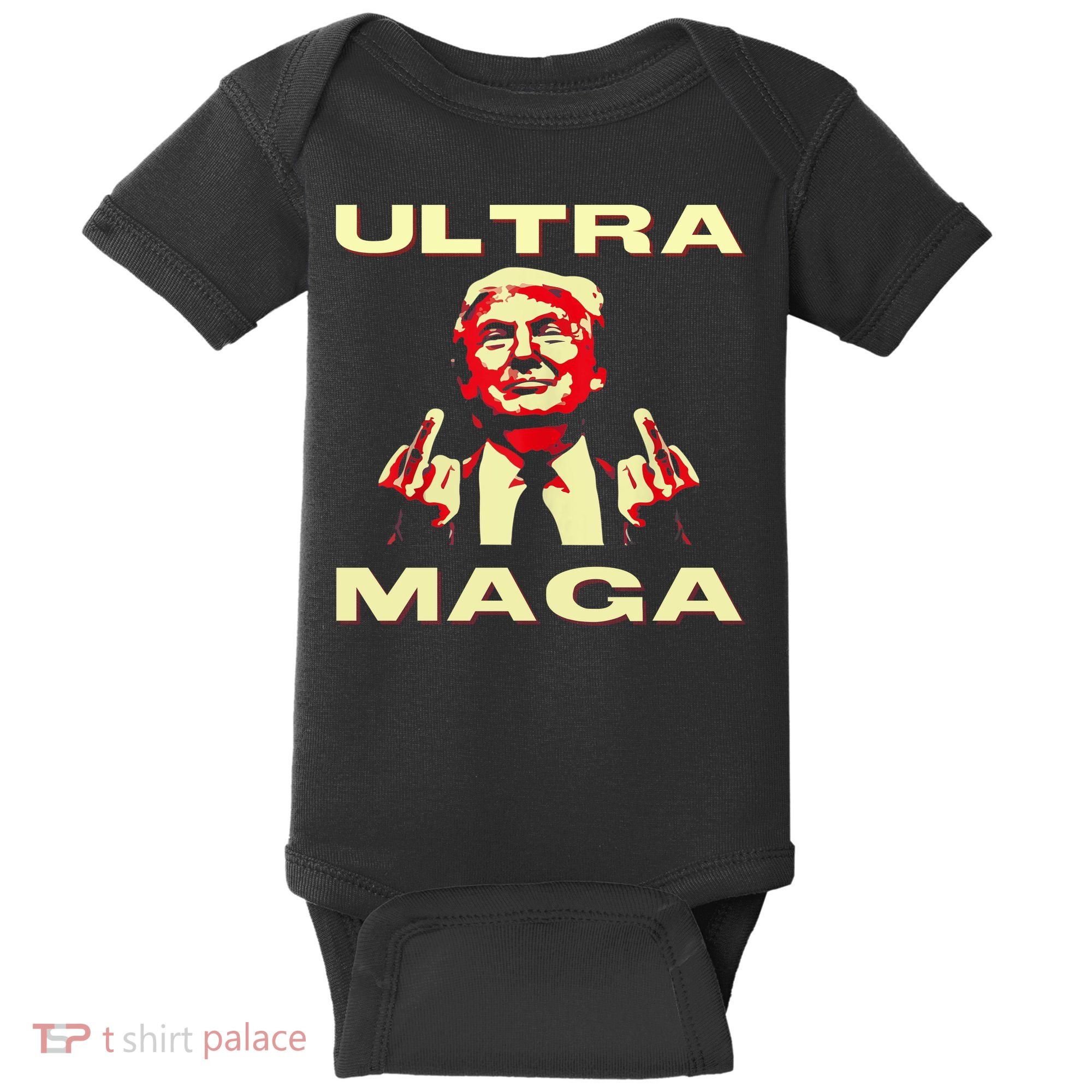 Ultra MAGA Funny Conservative Donald Trump Baby Bodysuit