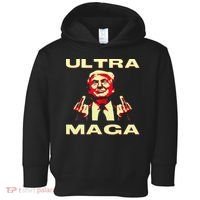 Ultra MAGA Funny Conservative Donald Trump Toddler Hoodie thumb 0