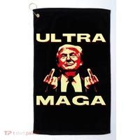 Ultra MAGA Funny Conservative Donald Trump Golf Towel thumb 0