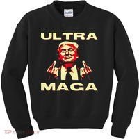 Ultra MAGA Funny Conservative Donald Trump Kids Sweatshirt thumb 0