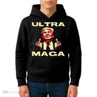Ultra MAGA Funny Conservative Donald Trump Kids Hoodie thumb 4