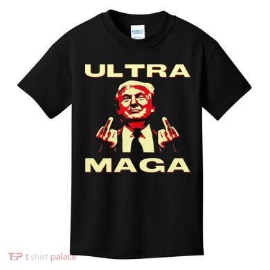 Ultra MAGA Funny Conservative Donald Trump Kids T-Shirt