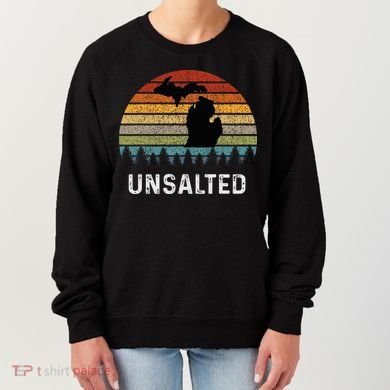 Unsalted Michigan Great Lakes Mi Retro Women's Sweatshirt