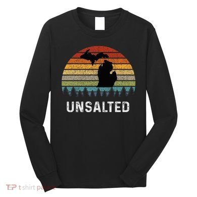 Unsalted Michigan Great Lakes Mi Retro Long Sleeve Shirt