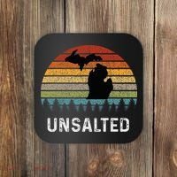 Unsalted Michigan Great Lakes Mi Retro Coaster thumb 0