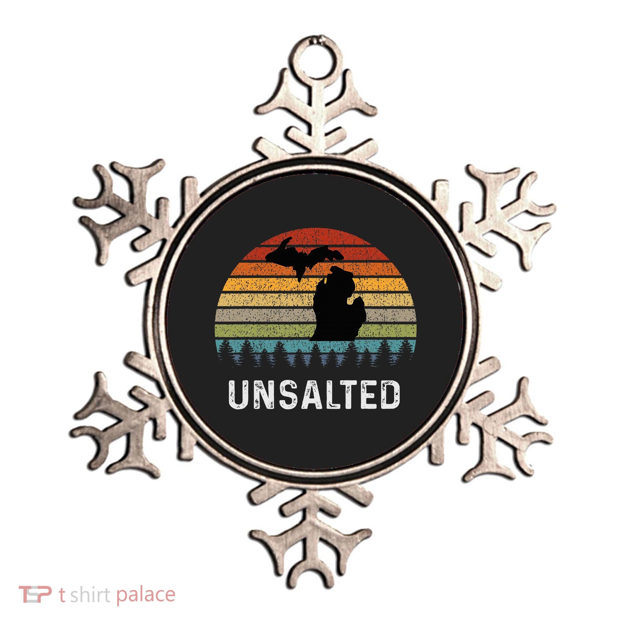 Unsalted Michigan Great Lakes Mi Retro Ornament