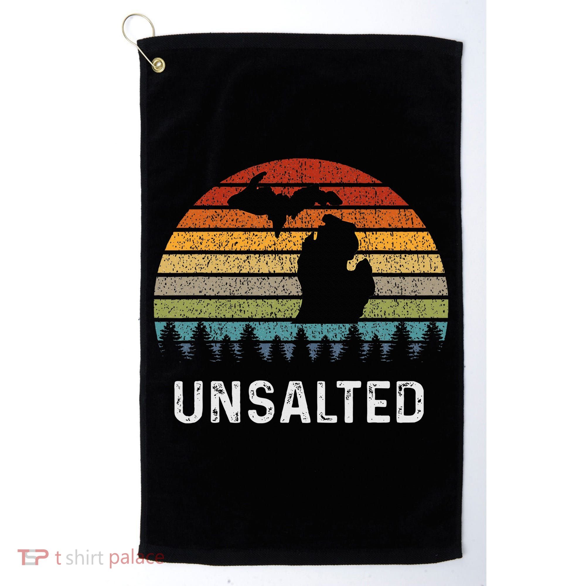 Unsalted Michigan Great Lakes Mi Retro Golf Towel