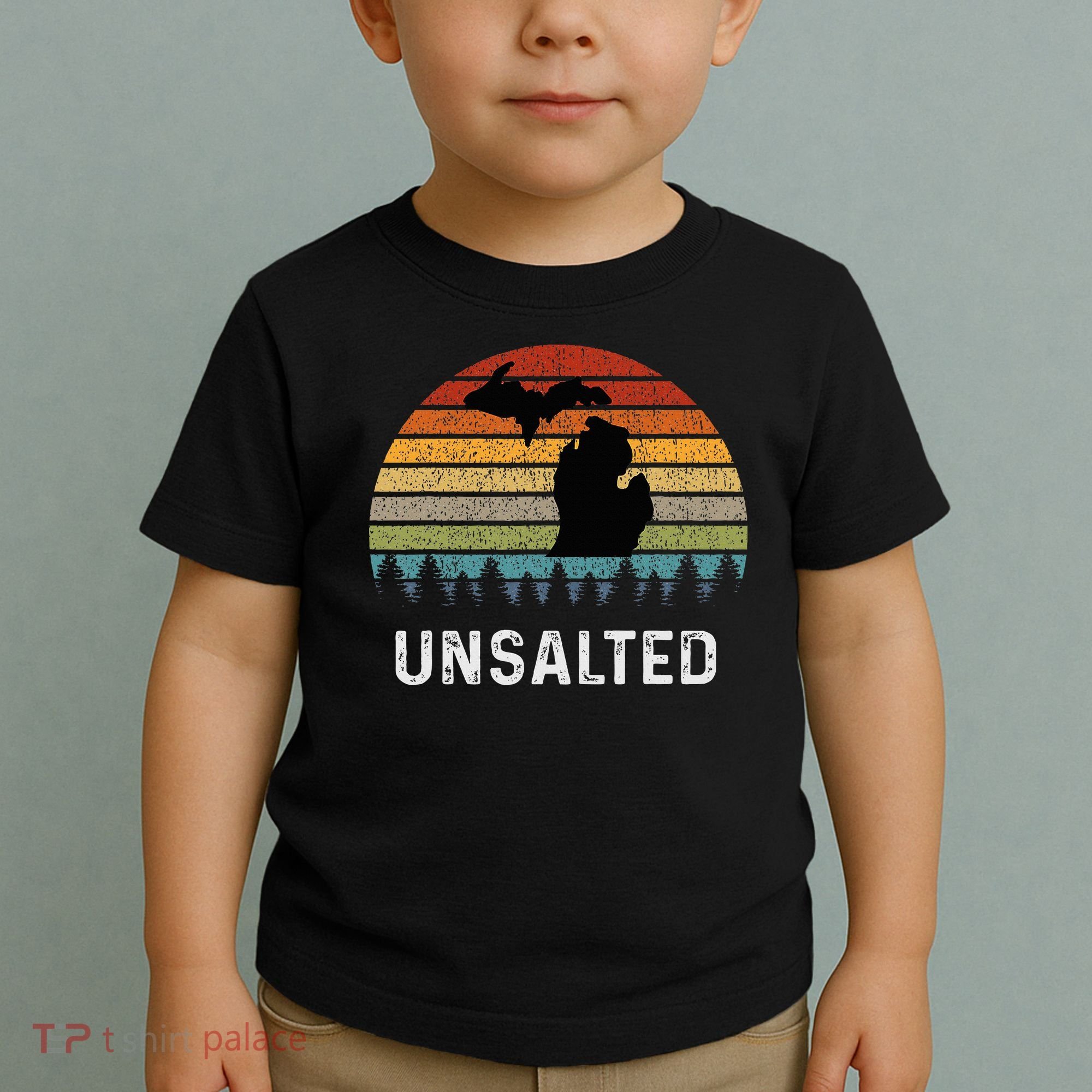 Unsalted Michigan Great Lakes Mi Retro Toddler T-Shirt