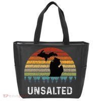 Unsalted Michigan Great Lakes Mi Retro Tote Bag thumb 0