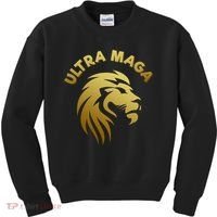 Ultra MAGA Gold Lion King The Great MAGA Kids Sweatshirt thumb 0