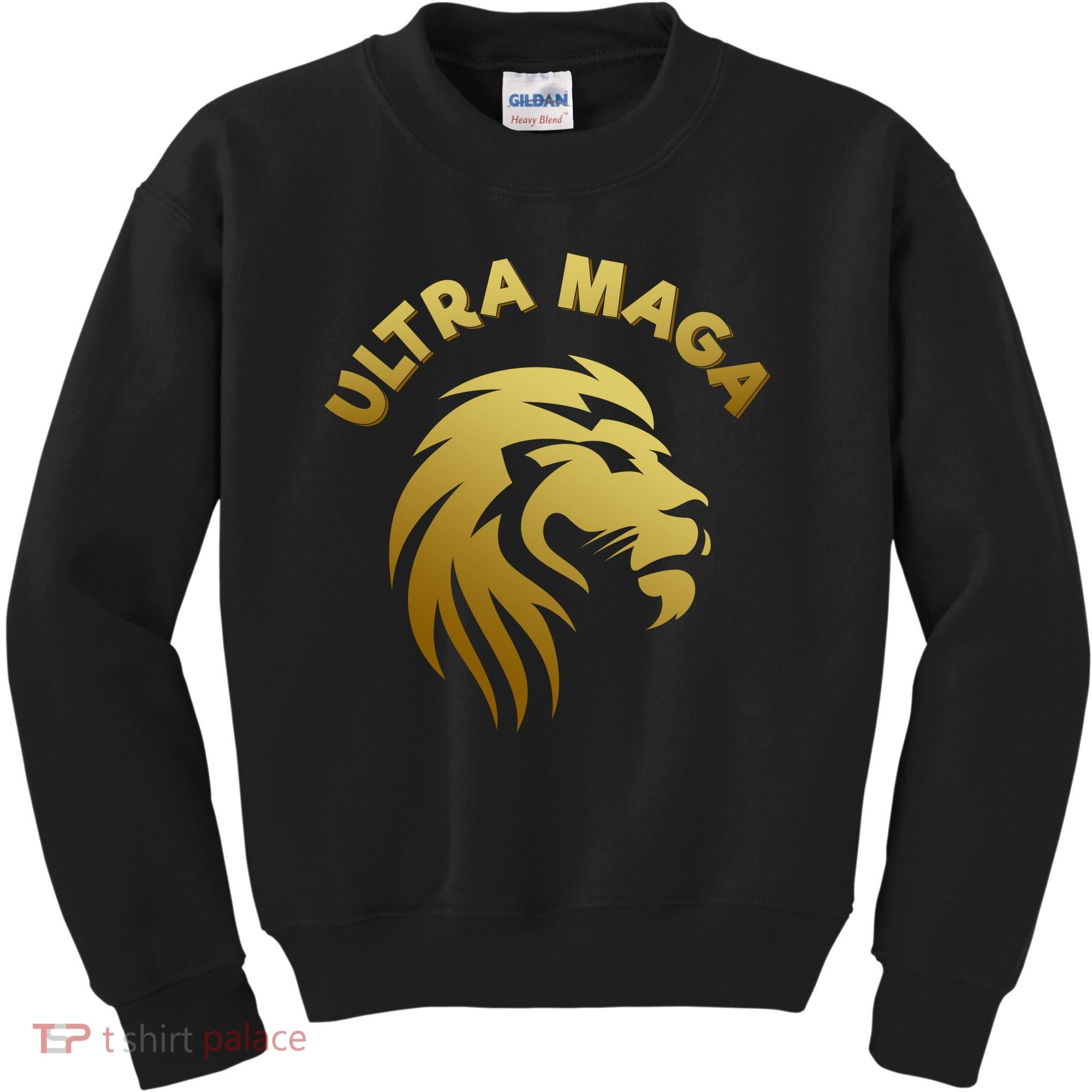 Ultra MAGA Gold Lion King The Great MAGA Kids Sweatshirt