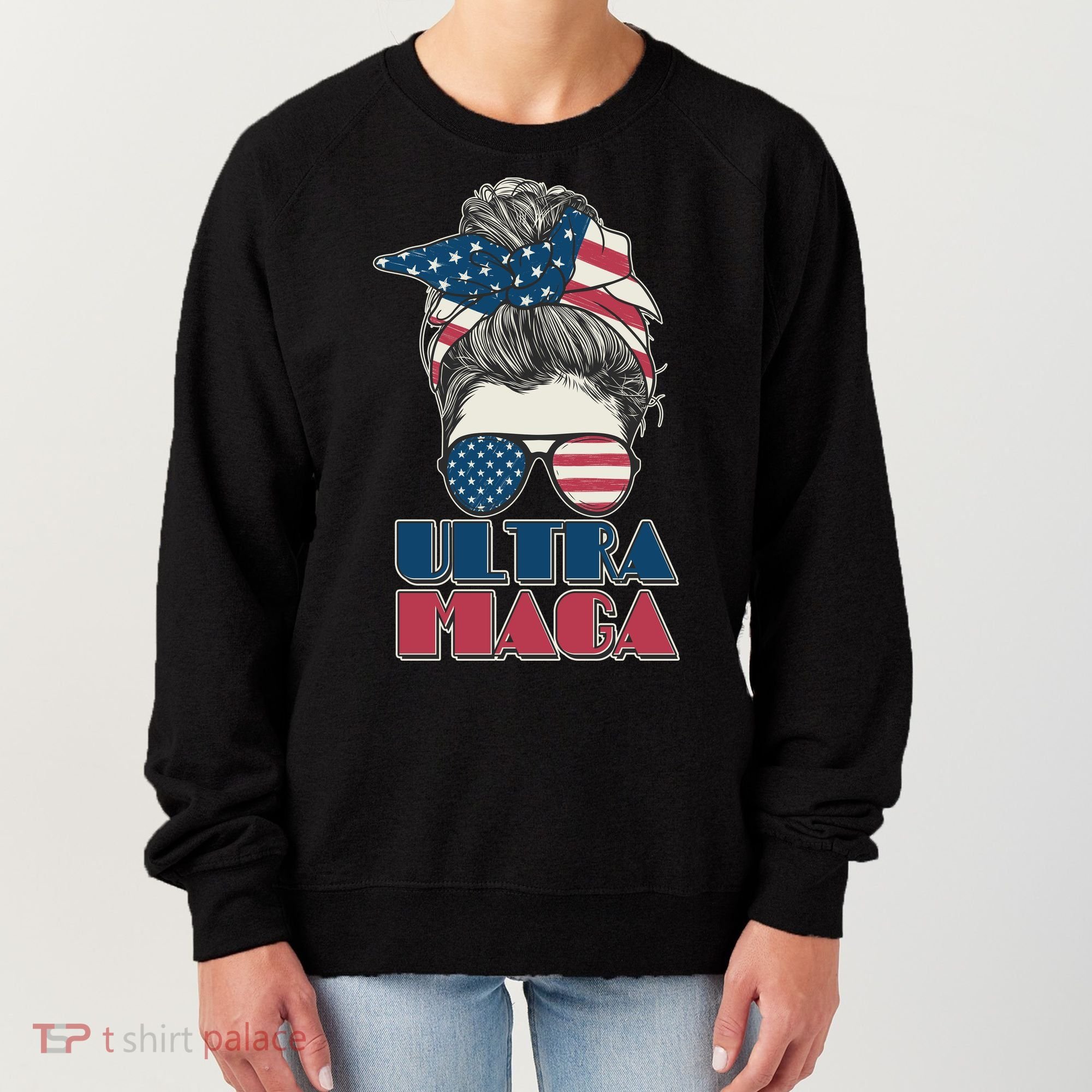 Ultra Maga Hair Bun Woman Women's Sweatshirt