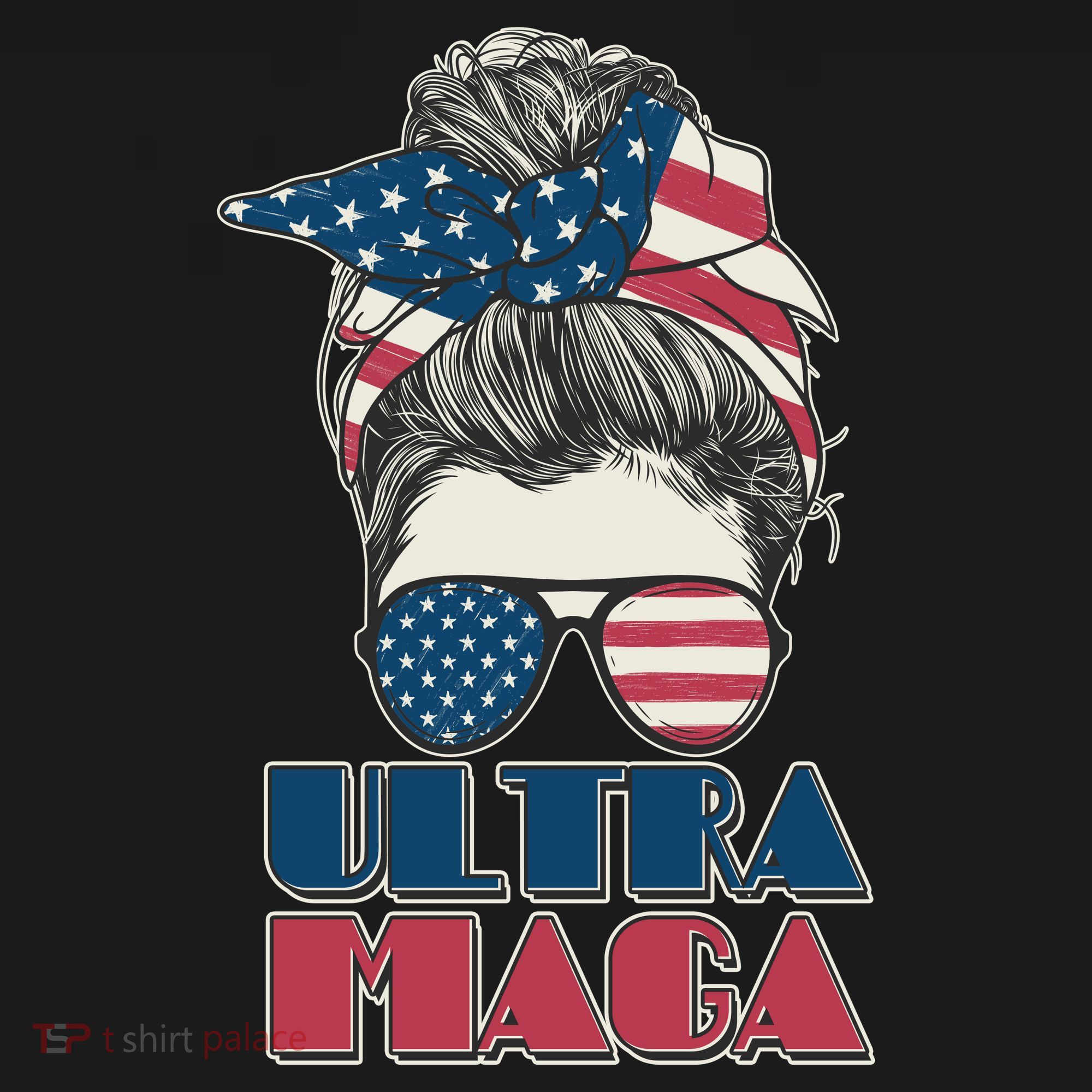 Ultra Maga Hair Bun Woman Tote Bag