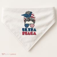 Ultra Maga Hair Bun Woman USA-Made Doggie Bandana thumb 0