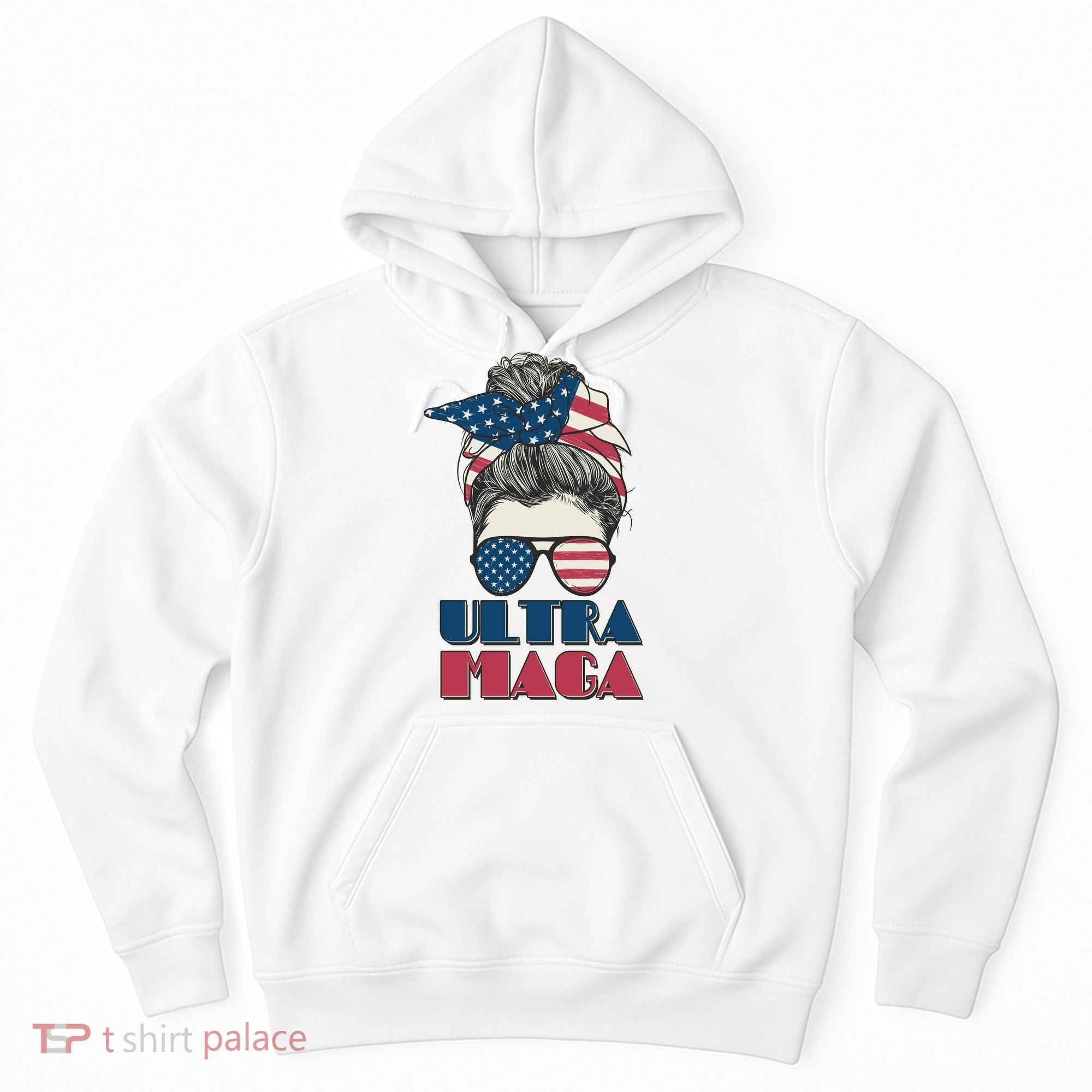 Ultra Maga Hair Bun Woman Hoodie