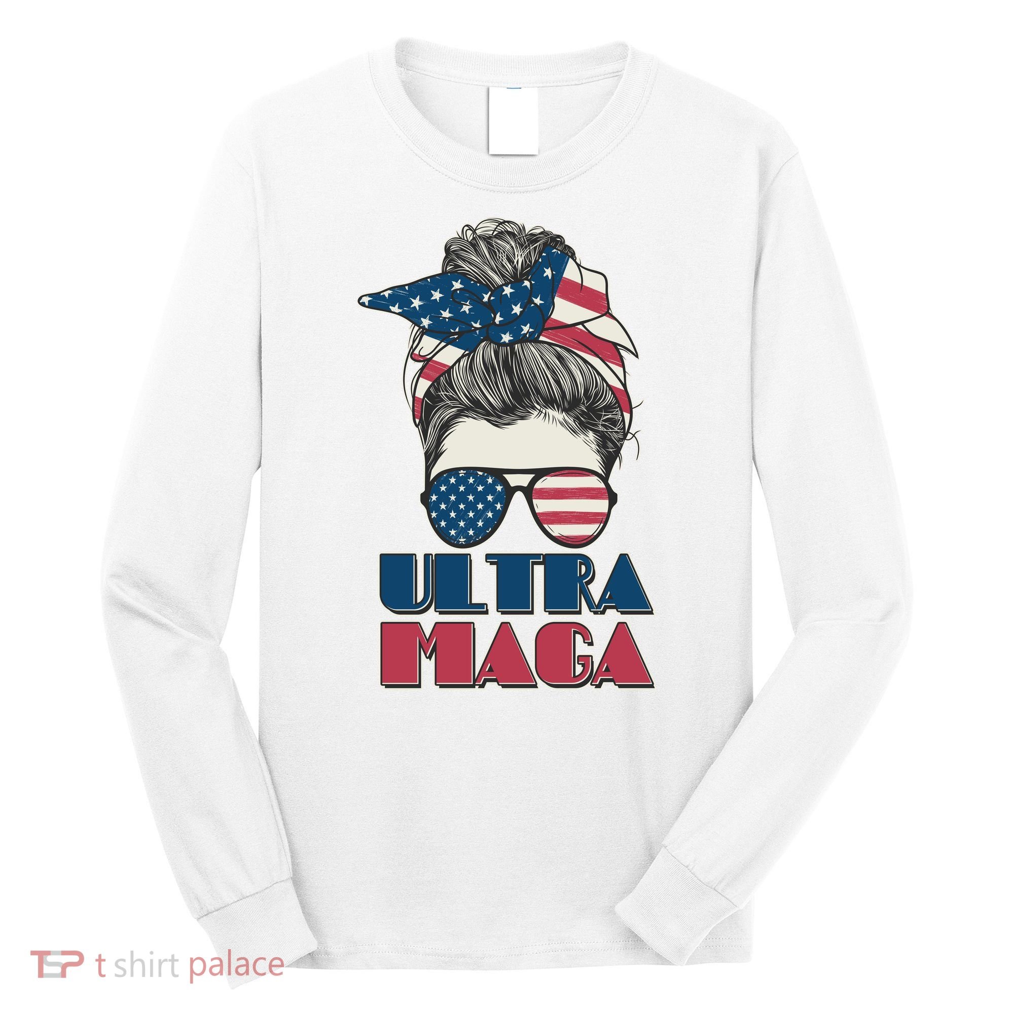 Ultra Maga Hair Bun Woman Long Sleeve Shirt