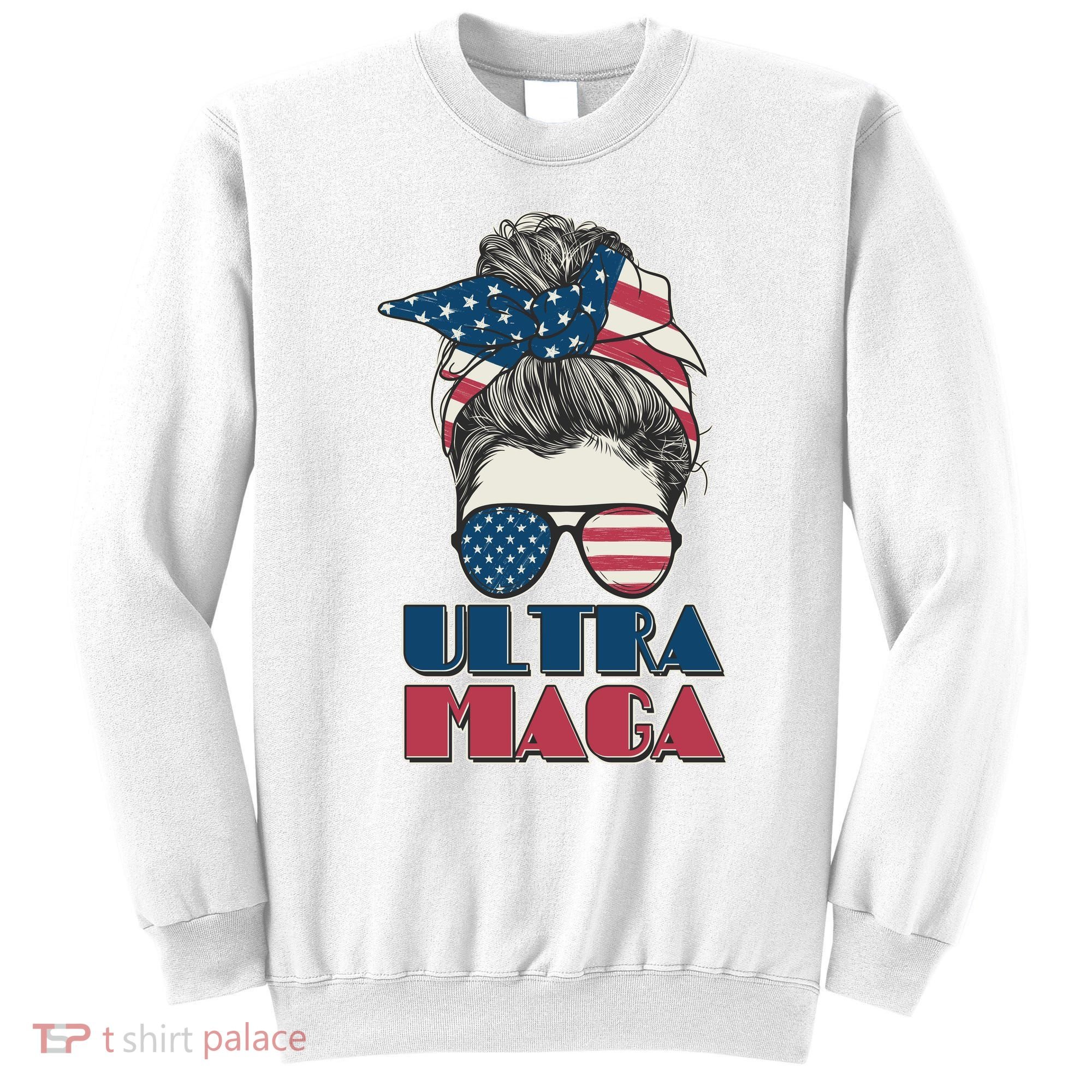 Ultra Maga Hair Bun Woman Sweatshirt