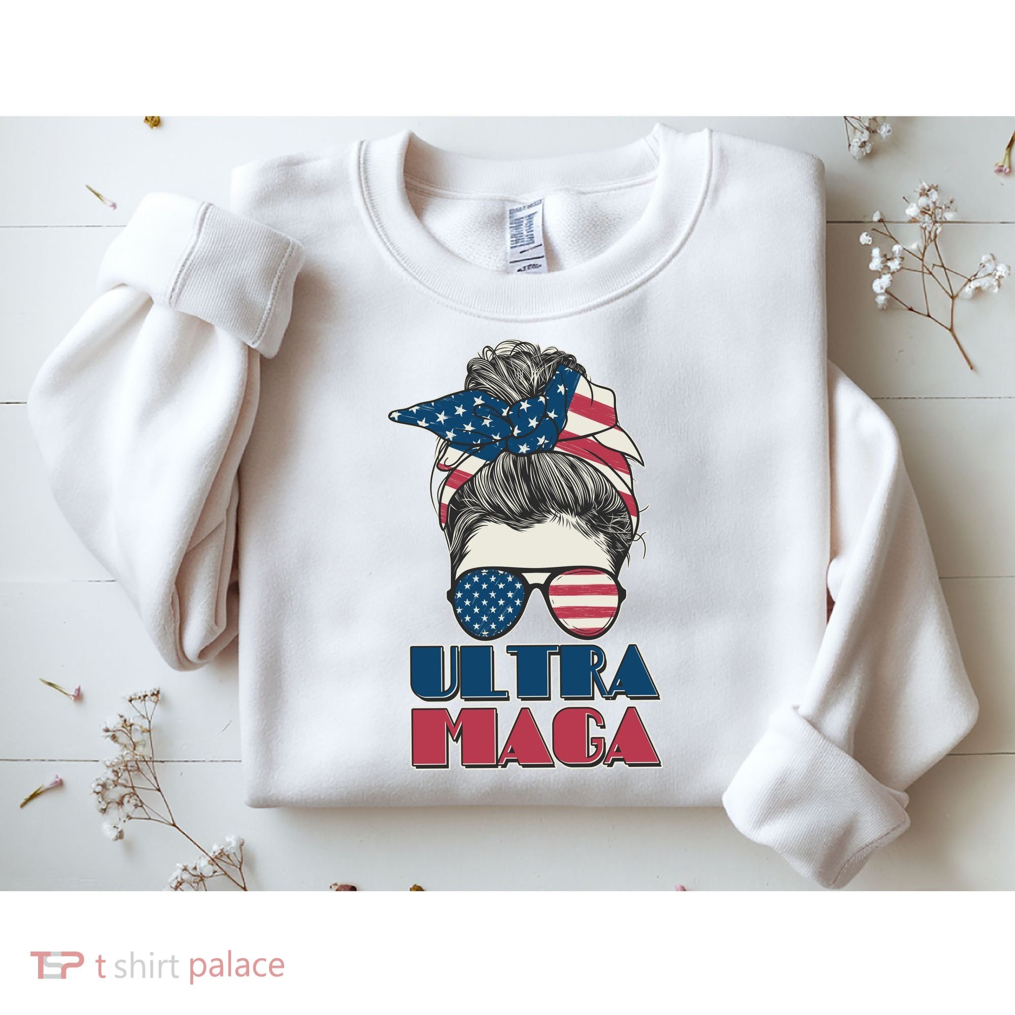 Ultra Maga Hair Bun Woman Sweatshirt