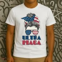 Ultra Maga Hair Bun Woman T-Shirt thumb 3