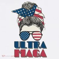 Ultra Maga Hair Bun Woman Mousepad thumb 1