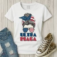 Ultra Maga Hair Bun Woman Women's T-Shirt thumb 3