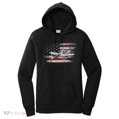 US Military Jet A10 Warthog US Warplane Fighter Jet Vintage Women's Hoodie