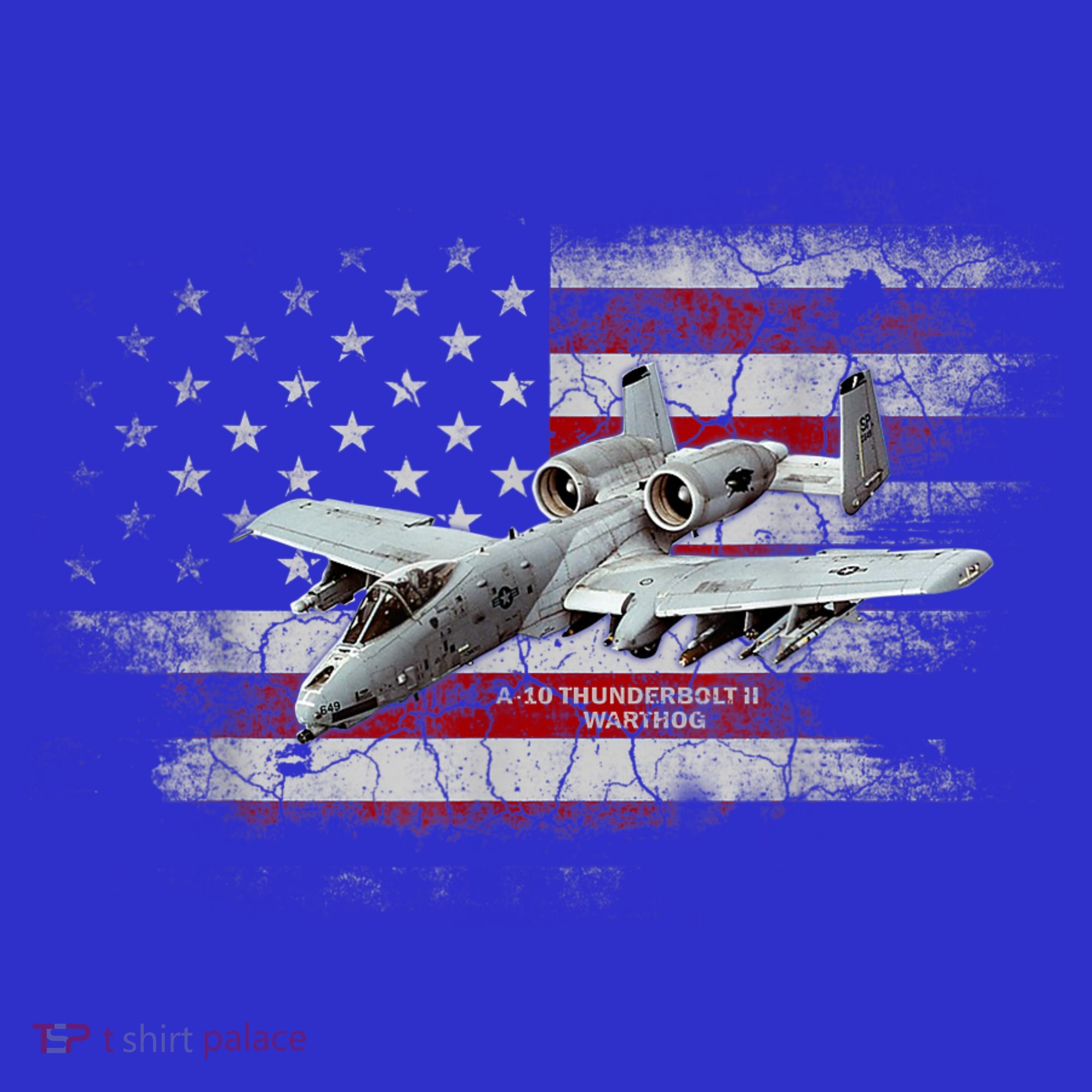 US Military Jet A10 Warthog US Warplane Fighter Jet Vintage T-Shirt