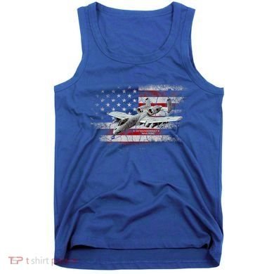 US Military Jet A10 Warthog US Warplane Fighter Jet Vintage Tank Top